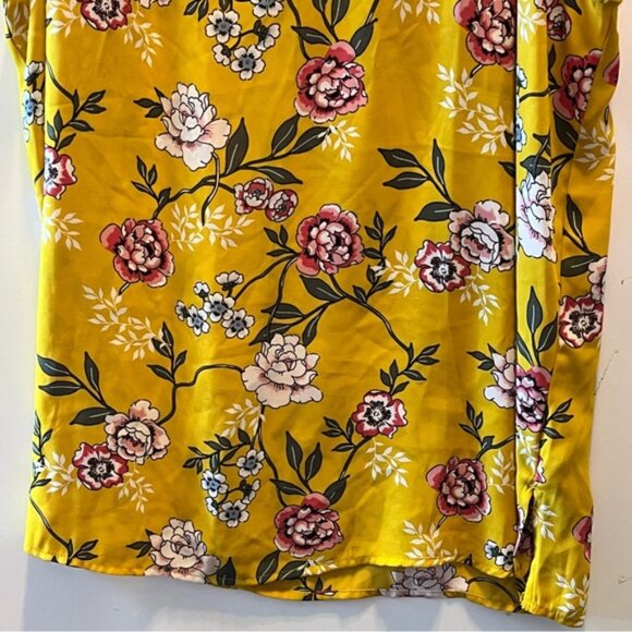 LOFT Yellow Tie Front Backless Tank Top - Picture 4 of 6